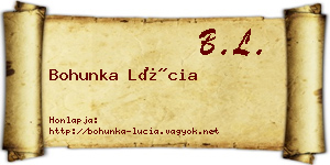 Bohunka Lúcia névjegykártya
